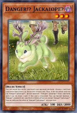 A single card from the set named: Danger!? Jackalope?