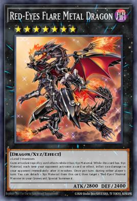 A single card from the set named: Red-Eyes Flare Metal Dragon