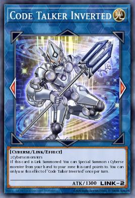 A single card from the set named: Code Talker Inverted