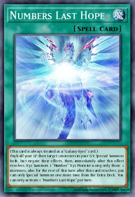 A single card from the set named: Numbers Last Hope