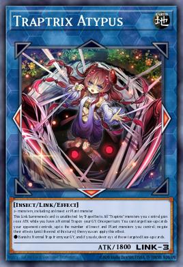 A single card from the set named: Traptrix Atypus