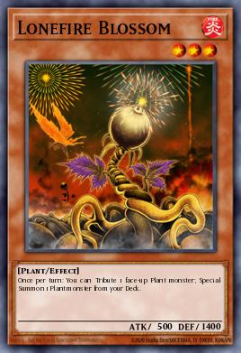 A single card from the set named: Lonefire Blossom