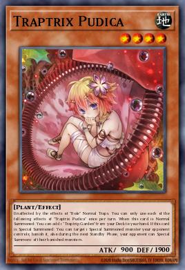 A single card from the set named: Traptrix Pudica