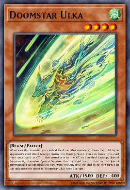 A single card from the set named: Doomstar Ulka