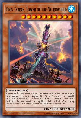 A single card from the set named: Finis Terrae, Tower of the Necroworld