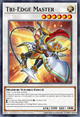 A single card from the set named: Tri-Edge Master