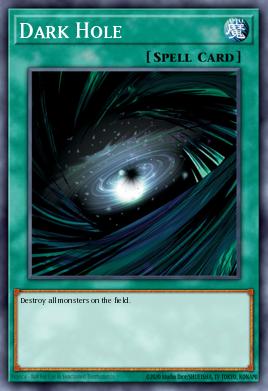 A single card from the set named: Dark Hole