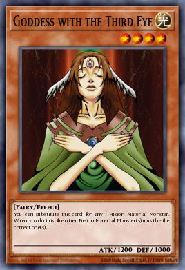 A single card from the set named: Goddess with the Third Eye
