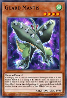 A single card from the set named: Guard Mantis