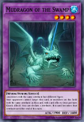 A single card from the set named: Mudragon of the Swamp