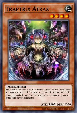 A single card from the set named: Traptrix Atrax