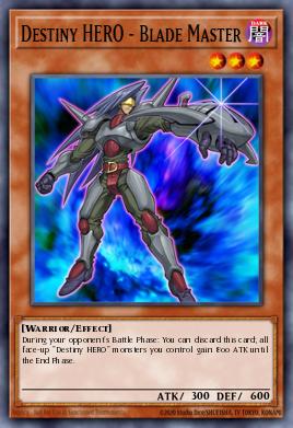 A single card from the set named: Destiny HERO - Blade Master
