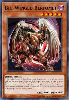 A single card from the set named: Big-Winged Berfomet