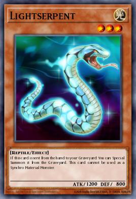 A single card from the set named: Lightserpent