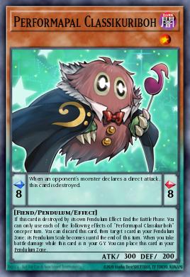 A single card from the set named: Performapal Classikuriboh