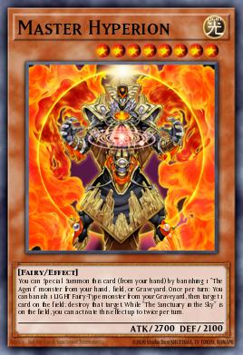 A single card from the set named: Master Hyperion