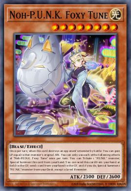 A single card from the set named: Noh-P.U.N.K. Foxy Tune