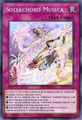 A single card from the set named: Solfachord Musica