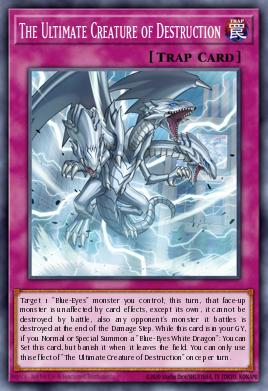 A single card from the set named: The Ultimate Creature of Destruction