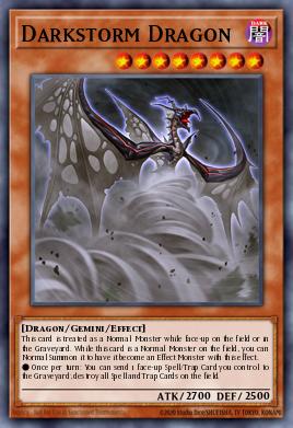 A single card from the set named: Darkstorm Dragon