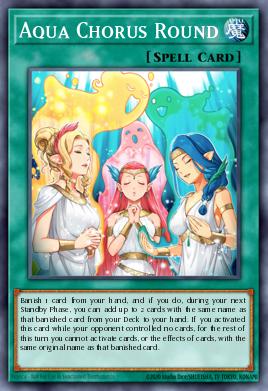 A single card from the set named: Aqua Chorus Round