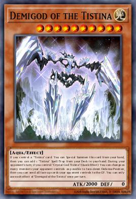 A single card from the set named: Demigod of the Tistina