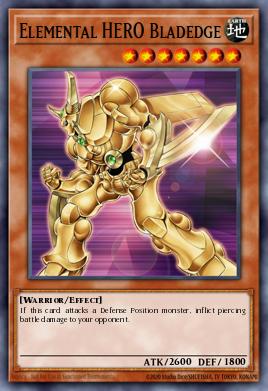 A single card from the set named: Elemental HERO Bladedge
