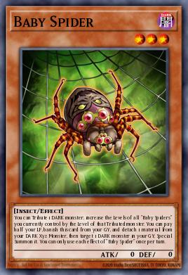 A single card from the set named: Baby Spider