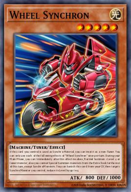 A single card from the set named: Wheel Synchron