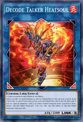 A single card from the set named: Decode Talker Heatsoul