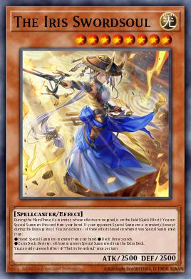 A single card from the set named: The Iris Swordsoul