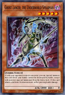 A single card from the set named: Ghost Lancer, the Underworld Spearman