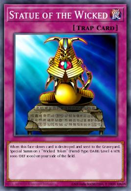 A single card from the set named: Statue of the Wicked