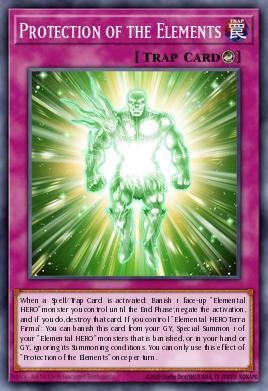 A single card from the set named: Protection of the Elements