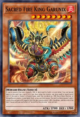 Pojedinačna karta iz seta pod imenom: Sacred Fire King Garunix