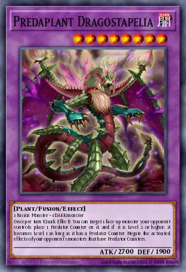 A single card from the set named: Predaplant Dragostapelia