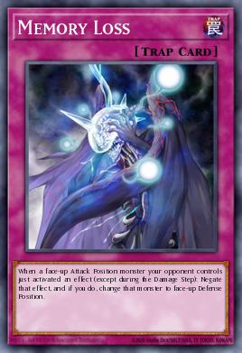 A single card from the set named: Memory Loss