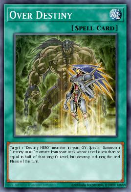 A single card from the set named: Over Destiny