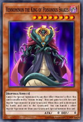 A single card from the set named: Vennominon the King of Poisonous Snakes