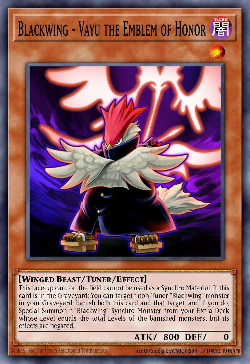 Card image of: Blackwing - Vayu the Emblem of Honor
