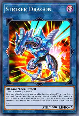 A single card from the set named: Striker Dragon