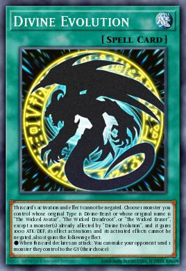 A single card from the set named: Divine Evolution