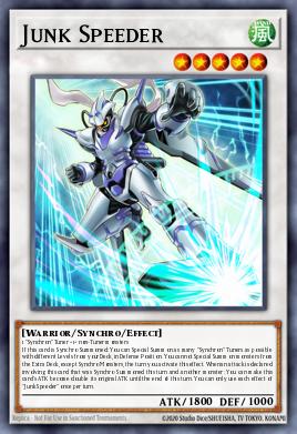 A single card from the set named: Junk Speeder