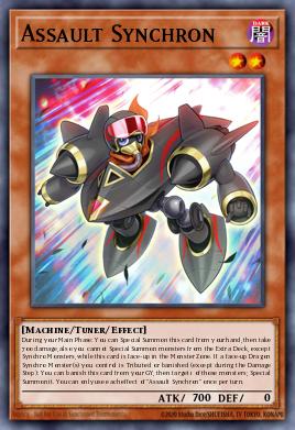 A single card from the set named: Assault Synchron