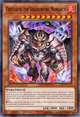 A single card from the set named: Thestalos the Shadowfire Monarch