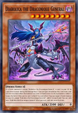 A single card from the set named: Diabolica the Draconique General