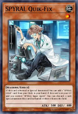 A single card from the set named: SPYRAL Quik-Fix