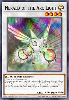 A single card from the set named: Herald of the Arc Light