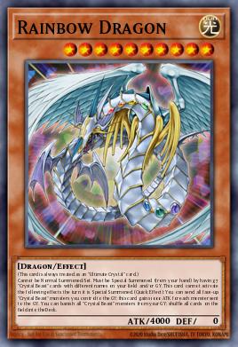 A single card from the set named: Rainbow Dragon