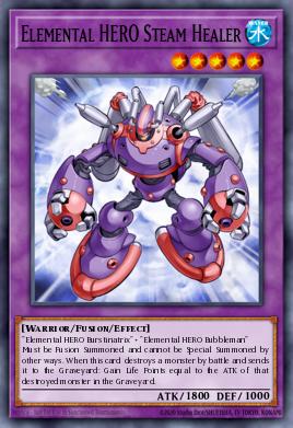 A single card from the set named: Elemental HERO Steam Healer